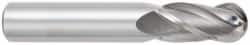OSG - 1" Diam, 2-1/4" LOC, 4 Flute Solid Carbide Ball End Mill - TiCN Finish, Single End, 5" OAL, 1" Shank Diam, Spiral Flute - Exact Tooling