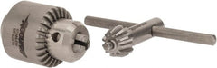 Accupro - 5/16-24, 0.51 to 3.96mm Capacity, Threaded Mount Stainless Steel Drill Chuck - Keyed, 22mm Sleeve Diam, 30mm Open Length - Exact Tooling