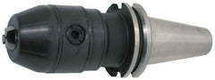 Accupro - CAT40, 1/8 to 5/8" Capacity, Integral Shank Drill Chuck - Keyed, Taper Shank, 4.606" Open Length - Exact Tooling