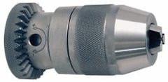 Accupro - JT2 Short, 1/32 to 3/8" Capacity, Tapered Mount Steel Drill Chuck - Keyed & Keyless Hybrid, 48mm Sleeve Diam, 79mm Open Length - Exact Tooling