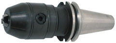 Accupro - CAT40, 1/32 to 1/2" Capacity, Integral Shank Drill Chuck - Keyed, Taper Shank - Exact Tooling