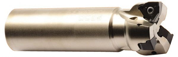 Seco - 40mm Cut Diam, 7.5mm Max Depth of Cut, 32mm Shank Diam, 120mm OAL, Indexable Square Shoulder End Mill - XNEX 0806.. Inserts, Weldon Shank, 90° Lead Angle, Through Coolant, Series Square 6 - Exact Tooling