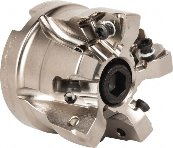 Seco - 5 Inserts, 2" Cut Diam, 3/4" Arbor Diam, 0.295" Max Depth of Cut, Indexable Square-Shoulder Face Mill - 0/90° Lead Angle, 1.57" High, XNEX 0806.. Insert Compatibility, Through Coolant, Series Square 6 - Exact Tooling