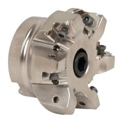 Seco - 6 Inserts, 2-1/2" Cut Diam, 3/4" Arbor Diam, 0.295" Max Depth of Cut, Indexable Square-Shoulder Face Mill - 0/90° Lead Angle, 1.57" High, XNEX 0806.. Insert Compatibility, Through Coolant, Series Square 6 - Exact Tooling