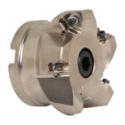 Seco - 5 Inserts, 3" Cut Diam, 1" Arbor Diam, 0.295" Max Depth of Cut, Indexable Square-Shoulder Face Mill - 0/90° Lead Angle, 1.97" High, XNEX 0806.. Insert Compatibility, Through Coolant, Series Square 6 - Exact Tooling