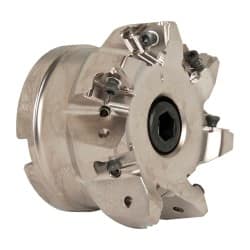 Seco - 7 Inserts, 3" Cut Diam, 1" Arbor Diam, 0.295" Max Depth of Cut, Indexable Square-Shoulder Face Mill - 0/90° Lead Angle, 1.97" High, XNEX 0806.. Insert Compatibility, Through Coolant, Series Square 6 - Exact Tooling