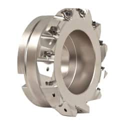 Seco - 12 Inserts, 6" Cut Diam, 2" Arbor Diam, 0.295" Max Depth of Cut, Indexable Square-Shoulder Face Mill - 0/90° Lead Angle, 2.48" High, XNEX 0806.. Insert Compatibility, Through Coolant, Series Square 6 - Exact Tooling