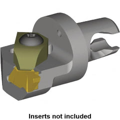 Kennametal - NG2L Insert, 20mm Head Length, Modular Grooving Cutting Unit Head - Right Hand Cut, System Size KM2016, Through Coolant, Series Micro Top Notch - Exact Tooling