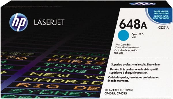 Hewlett-Packard - Cyan Toner Cartridge - Use with Hewlett-Packard Color LaserJet Printers CP4025n, CP4025dn, CP4525n, CP4525dn, & CP4525xh - Exact Tooling