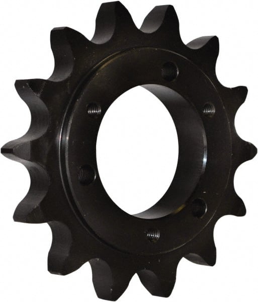 U.S. Tsubaki - 24 Teeth, 1/2" Chain Pitch, Chain Size 40, QD Sprocket - 1-11/16" Bore Diam, 4.1" Outside Diam - Exact Tooling