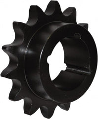 U.S. Tsubaki - 12 Teeth, 1" Chain Pitch, Chain Size 80, Taper Lock Sprocket - 1-11/16" Bore Diam, 4.33" Outside Diam - Exact Tooling
