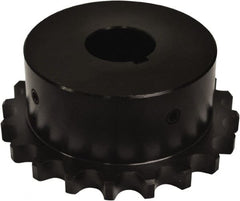 U.S. Tsubaki - 1-1/8" Bore Diam Finished Bore Roller Chain Coupling - 3.789" Coupling OD - Exact Tooling
