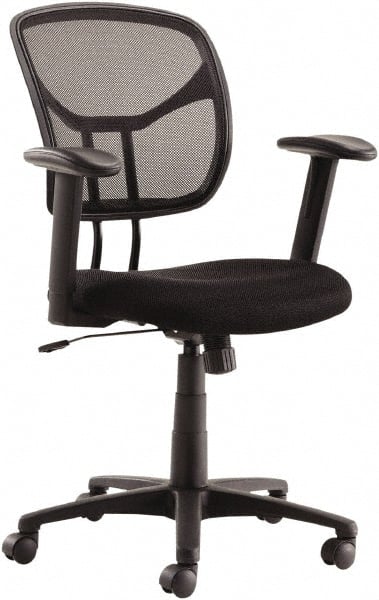 OIF - 41-1/8" High Task Chair - 25" Wide x 26" Deep, Mesh Seat, Black - Exact Tooling
