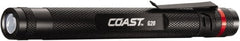 Coast Cutlery - White LED Bulb, 18 Lumens, Industrial/Tactical Flashlight - Black Aluminum Body, 2 AAA Batteries Included - Exact Tooling