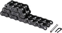 U.S. Tsubaki - 5/8" Pitch, ANSI 50, Solid Roller Chain - Chain No. 50, 8,240 Lb. Capacity, 0.4" Roller Diam, 3/8" Roller Width - Exact Tooling