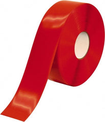 PRO-SAFE - Red Solid Color PVC Tape - 3" Wide x 100' Long x 50 mil Thick, General Traffic - Exact Tooling