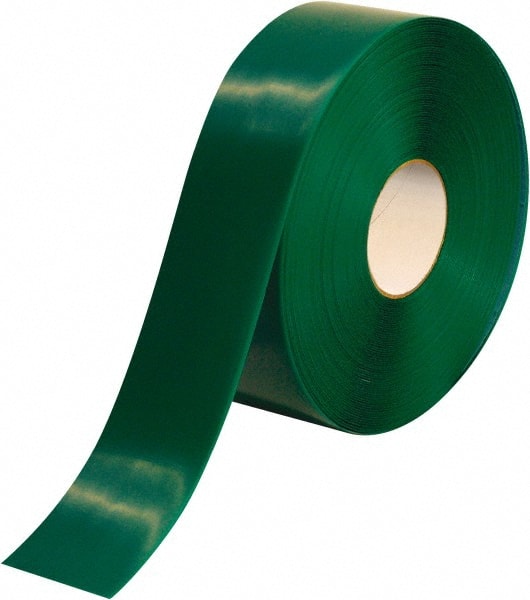 PRO-SAFE - Green Solid Color PVC Tape - 3" Wide x 100' Long x 50 mil Thick, General Traffic - Exact Tooling