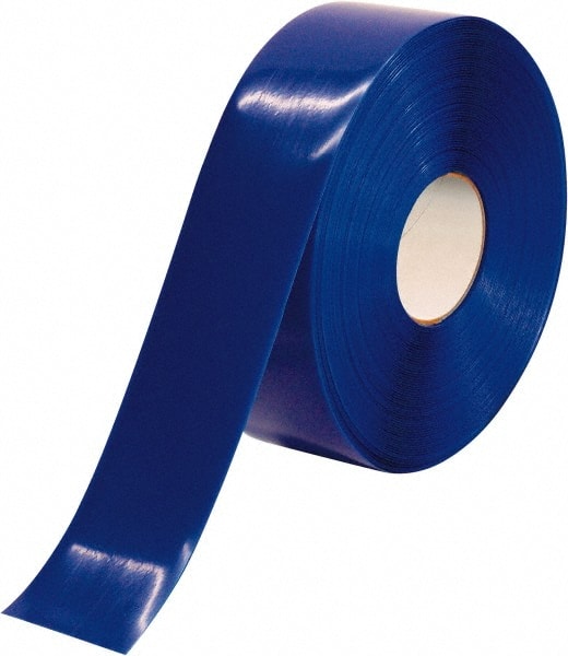 PRO-SAFE - Blue Solid Color PVC Tape - 3" Wide x 100' Long x 50 mil Thick, General Traffic - Exact Tooling