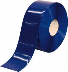 PRO-SAFE - Blue Solid Color PVC Tape - 4" Wide x 100' Long x 50 mil Thick, General Traffic - Exact Tooling