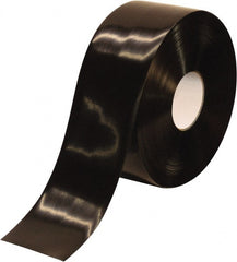 PRO-SAFE - Black Solid Color PVC Tape - 4" Wide x 100' Long x 50 mil Thick, General Traffic - Exact Tooling