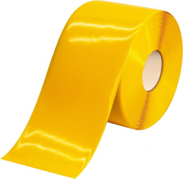 PRO-SAFE - Yellow Solid Color PVC Tape - 6" Wide x 100' Long x 50 mil Thick, General Traffic - Exact Tooling