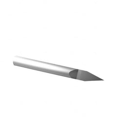 Scientific Cutting Tools - 30° Incl Angle, 1/8" Shank Diam, 1-1/2" OAL, 0.005" Cut Diam, Conical Engraving Cutter - 0.223" LOC, 0.005" Tip Diam, Right Hand Cut, Submicron Solid Carbide - Exact Tooling