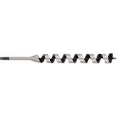 Irwin - 1-3/8", 3/8" Diam Hex Shank, 17" Overall Length with 15" Twist, Ship Auger Bit - Exact Tooling