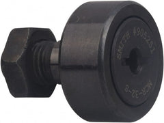Accurate Bushing - 85mm Roller Diam x 35mm Width, 30mm Stud Diam x 63mm Length, Sealed Stud Cam Follower - Carbon Steel, 32mm Thread Length, M30x1.5 Thread, 100mm OAL, 45,000 N Dynamic Cap, 85,000 N Static Cap - Exact Tooling