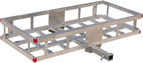 Erickson Manufacturing - Aluminum Cargo Carrier - 22-1/2" Wide x 49" Long, Silver, For Use with 2" Receivers - Exact Tooling