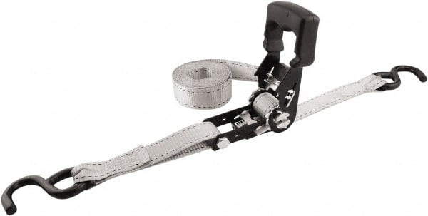 Erickson Manufacturing - 12' Long x 1-1/4" Wide, 2,500 Lb Basket Capacity, Polyester Web Sling - Gray - Exact Tooling