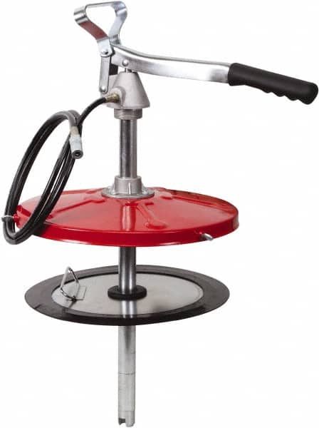 PRO-LUBE - Grease Lubrication 19 Strokes/oz Flow Aluminum & Steel Lever Hand Pump - For 25 to 50 Lb Container - Exact Tooling