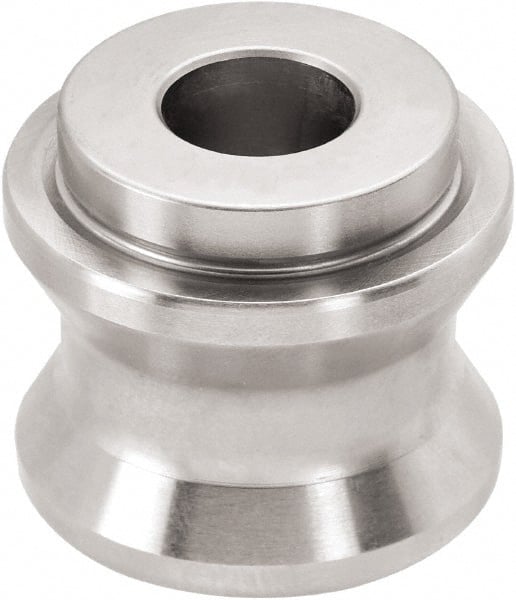 Jergens - M8 Round Head Hardened Steel & Stainless Steel Clamp Cylinder Pressure Point - For ZPS, 55/64" High x 55/64" Wide - Exact Tooling