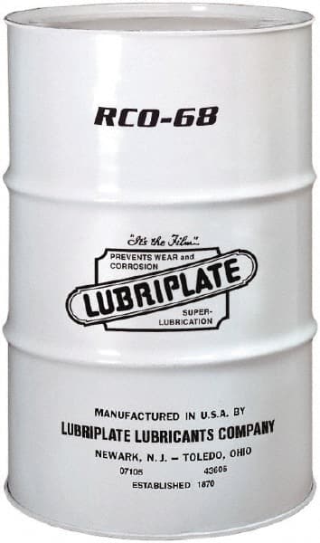 Lubriplate - 55 Gallon Drum Polyalphaolefin (PAO) Synthetic Refrigeration Oil - 68 ISO, 30 SAE - Exact Tooling