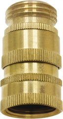 SANI-LAV - 3/4 GHT Garden Hose Quick Disconnect - Brass, Female Hose to Male Hose Connector - Exact Tooling