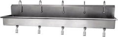 SANI-LAV - 97" Long x 16-1/2" Wide Inside, 1 Compartment, Grade 304 Stainless Steel Hands Free Hand Sink - 16 Gauge, 100" Long x 20" Wide x 18" High Outside, 8" Deep - Exact Tooling