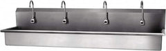 SANI-LAV - 77" Long x 16-1/2" Wide Inside, 1 Compartment, Grade 304 Stainless Steel Hands Free Hand Sink - 16 Gauge, 80" Long x 20" Wide x 18" High Outside, 8" Deep - Exact Tooling