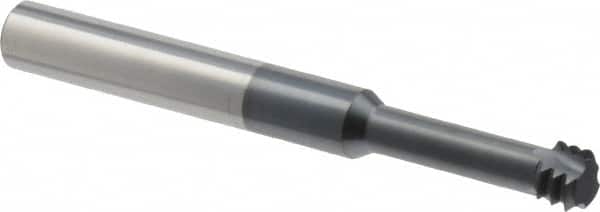 Scientific Cutting Tools - 1/2-13 UNC, 0.37" Cutting Diam, 3 Flute, Solid Carbide Helical Flute Thread Mill - Internal Thread, 1.2" LOC, 3-1/2" OAL, 3/8" Shank Diam - Exact Tooling