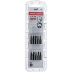 Wiha - Slotted Screwdriver Bits Reversible: NonReversible Blade Width (Inch): 3/16 - Exact Tooling