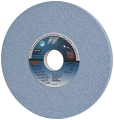 Norton - 7" Diam x 1-1/4" Hole x 1/2" Thick, I Hardness, 80 Grit Surface Grinding Wheel - Ceramic, Type 1, Medium Grade, 3,600 Max RPM, Vitrified Bond, No Recess - Exact Tooling