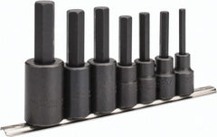 Proto - 7 Piece 1/2" Drive Inch Impact Hex Bit Socket Set - 1/4 to 5/8" Hex - Exact Tooling