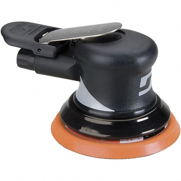 Dynabrade - 12,000 OPM, 18 CFM Air Consumption, Palm Air Orbital Sander - Round Pad, 1/4 NPT Inlet - Exact Tooling