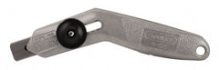 Stanley - Retractable Utility Knife - 2-1/4" Blade, Grey Handle, 3 Blades Included - Exact Tooling