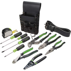 Greenlee - 12 Piece Electrician's Standard Tool Set - Exact Tooling