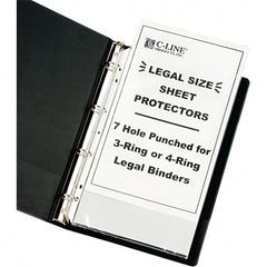 C-LINE - 50 Piece Clear Sheet Protectors-Ring Binder - 14" High x 8-1/2" Wide - Exact Tooling