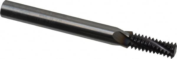 Allied Machine and Engineering - 3/8-16 UNC, 0.285" Cutting Diam, 4 Flute, Solid Carbide Helical Flute Thread Mill - Internal Thread, 3/4" LOC, 3" OAL - Exact Tooling