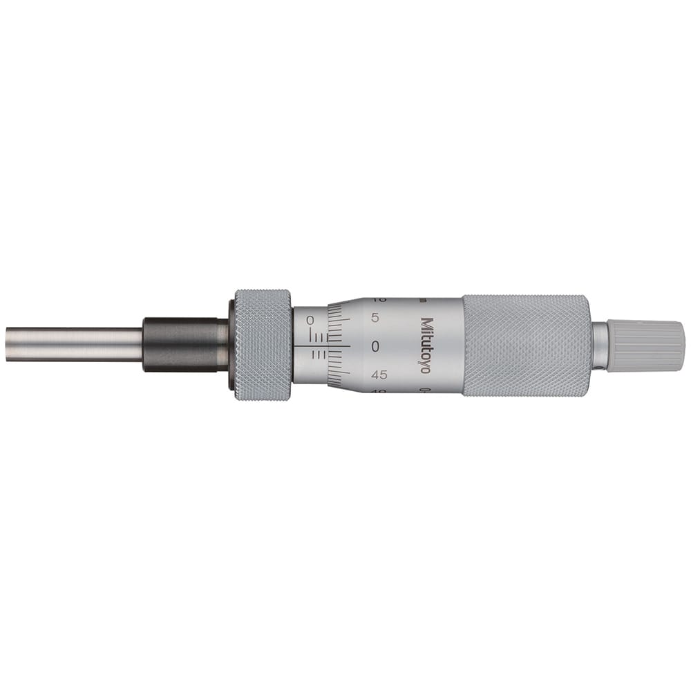 Mitutoyo - Mechanical Micrometer Heads; Minimum Measurement (Inch): 0 ; Minimum Measurement (Decimal Inch): 0 ; Minimum Measurement (mm): 0 ; Maximum Measurement (mm): 25 ; Thimble Diameter (mm): 18.00 ; Digital Counter: No - Exact Tooling