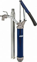 Lincoln - 4.5 Strokes per Gal, 3/4" Outlet, 2 GPM, Brass Hand Operated Barrel Lift Pump - 14 oz per Stroke, 17" OAL, For 15 to 55 Gal Drums, For Paint Thinners & Petrolem Based Media - Exact Tooling