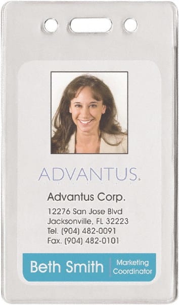 ADVANTUS - Clip-On Badge Holder - Clear - Exact Tooling
