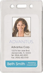 ADVANTUS - Clip-On Badge Holder - Clear - Exact Tooling