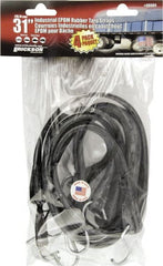 Erickson Manufacturing - Tarp Strap with S Hook - 31" OAL, Black - Exact Tooling